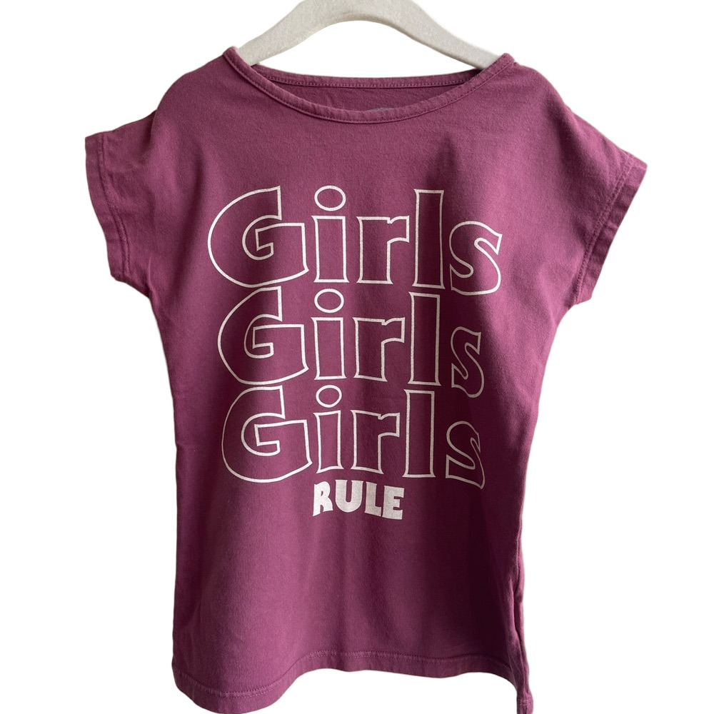 Tiny Whales Girls Rule tee size 7